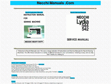 Tablet Screenshot of necchimanuals.com